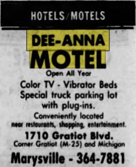 Dee-Anna Motel - Oct 1976 Ad (newer photo)